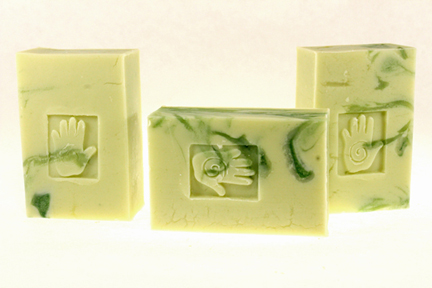 Bars of Tea Tree and Spearmint Soap, Handmade with Organic ingredients